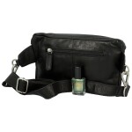 Moderní dámská kožená kabelko-ledvinka GW Jenifer, černá