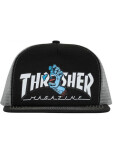 Santa Cruz Thrasher Screaming BLACK/GREY pánská kšiltovka