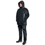 Bunda DAYBORO zimní parka s odepínací kapucí pánská černá 2XL černá