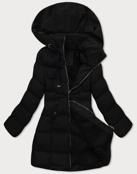 Černá dámská bunda s kapucí J Style (5M3231-392) odstíny černé M (38)