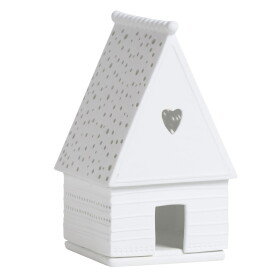 Räder Porcelánový svícen Gingerbread House Heart, bílá barva, porcelán