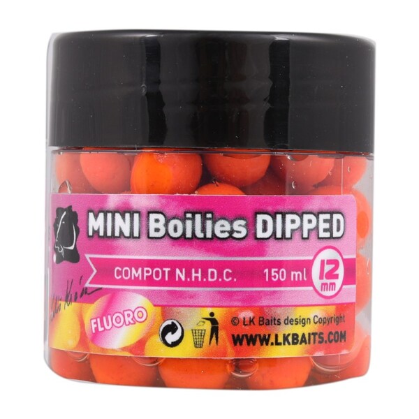 LK Baits MINI Boilies v dipu 12mm 150ml - Compot N.H.D.C.,LK Baits MINI Boilies v dipu 12mm 150ml - Compot N.H.D.C.