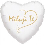Balónek srdíčko bílé Miluji Tě zlatý tisk balonky.cz Balónek srdíčko bílé Miluji Tě zlatý tisk balonky.cz