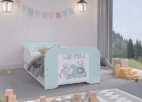 DumDekorace Roztomilá dětská postel s myškami 160 x 80 cm