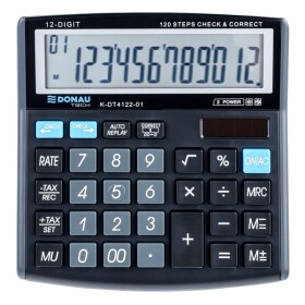 DONAU kancelářská kalkulačka DONAU TECH 4122, 12místná, černá