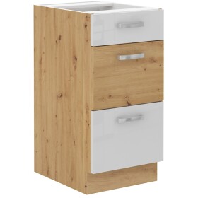 Spodní skříňka Artisan 40 D 3S BB Barva dvířek: Bílý lesk