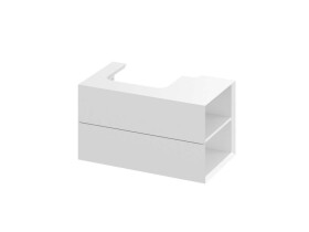 RAVAK - Lite Umyvadlová skříňka 80x45x43 cm, 2 zásuvky, lesklá bílá X000001885