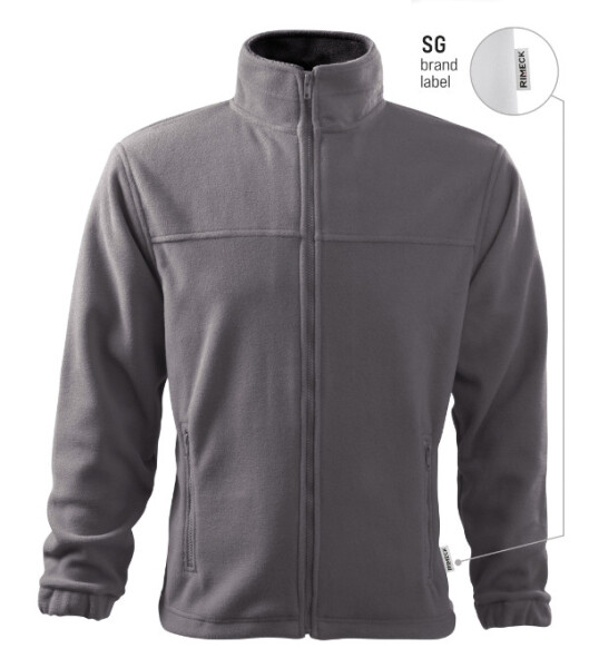 Jacket fleece pánský ocelově šedá 36 (brand label) L