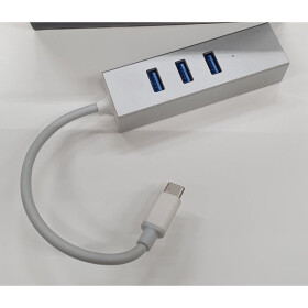 Hub Olpran BL-H01C, USB-C / 3x USB, USB-C, stříbrná