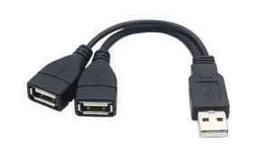PremiumCord 15 cm / Redukce USB / A/M - 2x A/F (ku2y03)