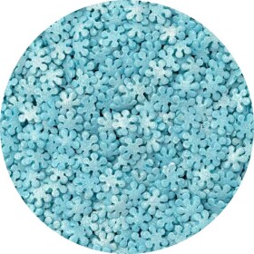 Dortisimo 4Cake Cukrové sněhové vločky modré perleťové (60 g) Besky edice