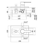 PAFFONI - West Sprchová baterie pod omítku s přepínačem a tělesem, chrom WS015CR