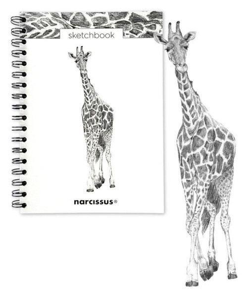 Skicovací spirálový notes B5 - Žirafa