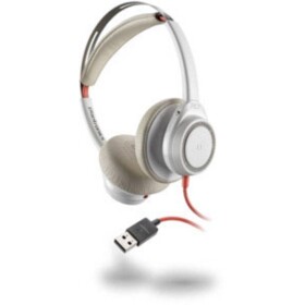Plantronics Blackwire C7225 binaural USB ANC telefon Sluchátka On Ear kabelová stereo bílá Potlačení hluku Vypnutí zvuku mikrofonu