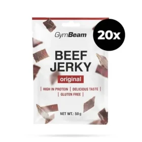 Sušené maso Beef Jerky - GymBeam (originál, 20 x 50 g) (35542-9-20x50g-original)