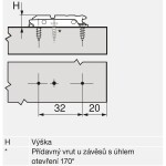 BLUM 175H3100 podložka přímá vrut 8,5mm Onyx (306320)