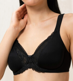 Dámská podprsenka Modern Lace+Cotton BLACK ČERNÁ 0004 TRIUMPH BLACK