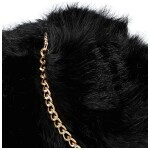 Stylová dámská plyšová crossbody kabelka Bateia, černá