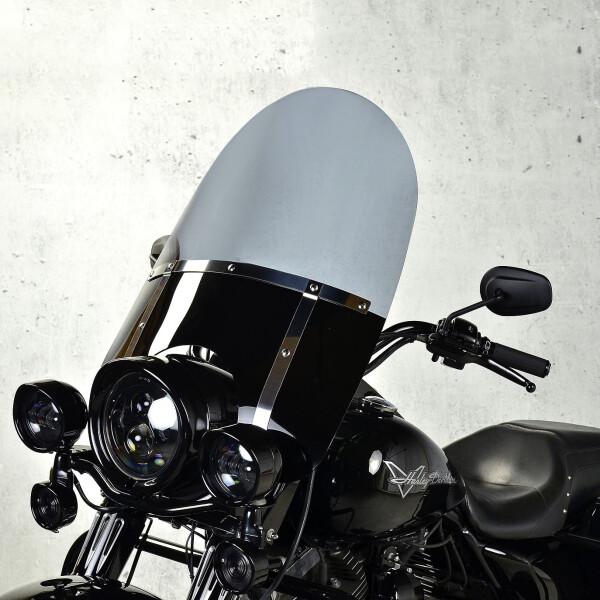 Harley Davidson Flhr/L Road King 1999-2006 plexi štít - Světle hnědé / 55 cm / Stříbrná
