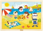 VIGA Dřevěné puzzle Léto