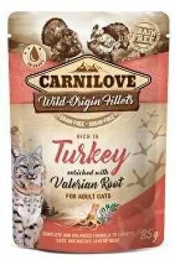Carnilove Cat Pouch Turkey Enriched & Valerian 85g + Množstevní sleva 5 + 1 ZDARMA