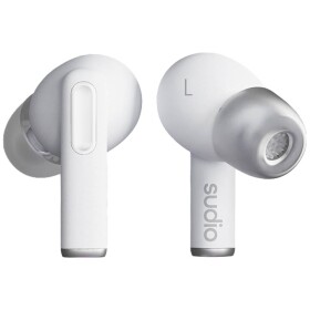 Sudio A1 Pro In Ear Headset Bluetooth® stereo bílá Potlačení hluku headset, Nabíjecí pouzdro, dotykové ovládání