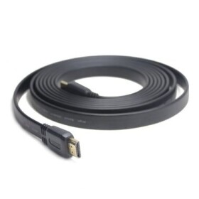 Gembird plochý kabel HDMI (M) - HDMI (M) černá / V2.0 / zlacené konektory / 3m (CC-HDMI4F-10)