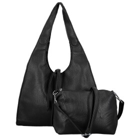 Trendy dámský koženkový set kabelek Winona, černý