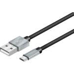 YENKEE YCU 231 kabel USB-A na microUSB-A stříbrná / M-M / délka 1m / 480 Mbs / 2.1A / 5V (8590669248018)