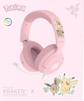 Razer Kraken V4 X Pokémon Pikachu Eevee Ed. / Herní sluchátka / mikrofon / 7.1 / RGB / USB-A / USB-C (RZ04-05180800-RUEA)