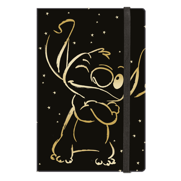 Colorino zápisník s gumičkou, Stitch Gold 3, A5, 80 g, 80 stránek, linkovaný