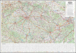 Česko - automapa nástěnná 1:360 000 s plastovými lištami (1360x970mm)