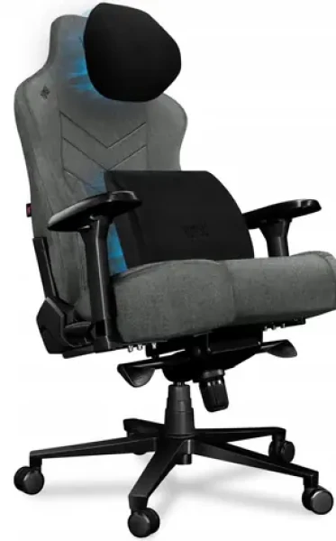 Yumisu 2053 Magnetic Material šedo-černá / Herní židle / látka / nastavitelná / pojízdná kolečka / nosnost 150 kg (Y-2053F-LB-M)