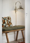 MADAM STOLTZ Vlněný povlak na polštář Checked 40 x 60 cm, hnědá barva, textil