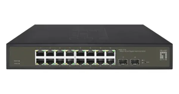 LevelOne Hilbert GES-2118 / Switch / 16x GE / 2x SFP / 19" / Smart Managed L2 (GES-2118)