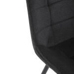 Jídelní židle, černá, látka, HC-T1130 BK2