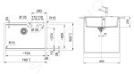 FRANKE - Urban Fragranitový dřez UBG 610-78, 780x500 mm, matná černá 114.0700.092