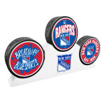 Mustang Puk New York Rangers NHL 3 Puck Podium Set