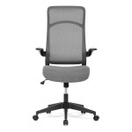 Kancelářská židle, houpací mech., šedý MESH, plast. Kříž
