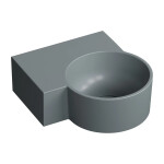 OMNIRES - OVO M+ umyvadlo na desku/závěsné - levé, 33 x 34 cm, ash grey mat; OVO335UWLAG