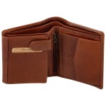 Pánská kožená peněženka na výšku Bellugio Levian, koňaková