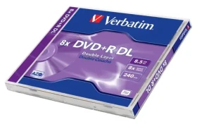 Verbatim DVD+R DL, 8,5GB 8x, AZO, jewel, 5ks (43541)