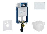 GEBERIT - Kombifix Set předstěnové instalace, klozetu Arkas I a sedátka softclose, tlačítko Sigma30, bílá/bílá mat SANI15CA3133