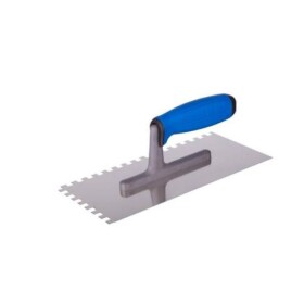 Hladítko nerez, zub 10x10 mm, 270 mm, rukojeť gumová s polyamidovou patkou