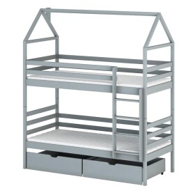 Posteľ Domček Alex 90x200 grey