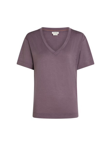 ICEBREAKER Wmns Merino 150 Tech Lite SS Relax V Neck, Grey Plum velikost: L