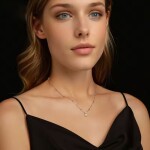 Stříbrný náhrdelník s perlou a 0,1 ct MOISSANITE + CERTIFIKÁT, Stříbrná 40 cm + 5 cm (prodloužení) certifikát GRA, hadřík na čištění stříbra, dárková krabička