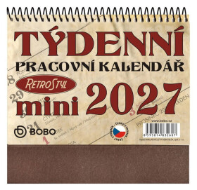 Pracovní kalendář 2027 MINI Retro
