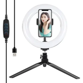 Puluz PKT3073B / Sada pro vlogování / Stativ / LED kroužkové světlo / Svorka na telefon (PKT3073B)