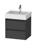 DURAVIT - Ketho.2 Umyvadlová skříňka 55x58x46 cm, 2 zásuvky, grafit mat K25275049490000